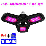 Red And Blue Spectrum Tri-Fold Plant Grow Light