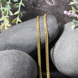 3.2mm 14k Yellow Gold Classic Solid Miami Cuban Chain
