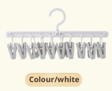 Retractable folding sock clip-coffee color-1 piece