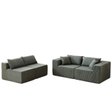 104-Inch Corduroy  Modular L Shaped Sectional Sofa,Luxury Floor Couch Set,Upholstered Indoor Furniture,Foam-Filled Compressed Sofa for Living Room,Bedroom,4 PC Free Combination
