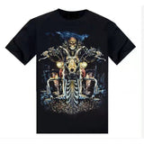 Printed Short-sleeved Leisure Motorcycle