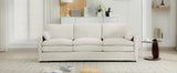 Cozy Upholstered 3-Seater Sofa with Plush Double Cushion and Ergonomic Design