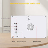 7-inch Digital Electronic Calendar Alarm Clock With Medication Reminder For Seniors