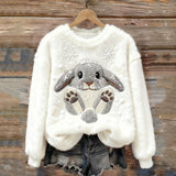 AutumnWinter Patterned Fleece Sweatshirt With Printed Design