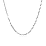 14k White Gold Rolo Chain 1.9mm
