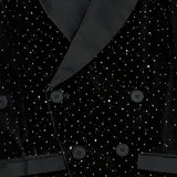 Mens Solid-Color Double-Breasted Suit Vest