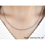 14k White Gold Singapore Chain 1.7mm