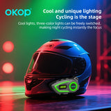 KP-290 Wholesale Cross-Border Motorcycle Helmet Bluetooth Headset Intercom Music Waterproof Noise Cancellation Digital Display Hands Free Calling In Stock