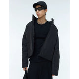 Mens Stylish American-Style Retro Stand-Collar Cotton Jacket