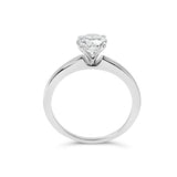 14K White Gold 1.0 Cttw Round Lab Grown Diamond 4 Prong Solitaire Engagement Ring (F-G Color, VS2-SI1 Clarity) - Ring Size 7