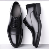 Business Oxford Dress Three-eyelet Design Men's Genuine British-style Leather Shoes