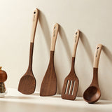 Non-stick, High-temperature-resistant Chicken-wing-shaped Wooden Spatula
