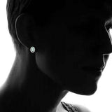 3CTW Oval Halo White, Blue, Pink Trio Opal Stud Earring Set