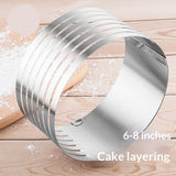 Adjustable Mousse Ring, Round Adjustable-size Layered Cake Mold, Baking Tool