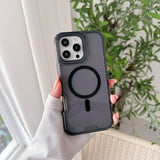 High-transparency Magnetic Phone Case With Colorful Airbags For Drop Protection