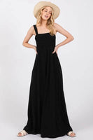 SAGE+FIG Smocked Flowy Wide Leg Jumpsuit