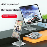 Rotating Phone Stand Desktop Metal Bedside Tablet Holder