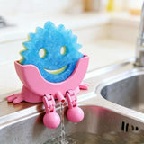 A Dish Sponge Holder With A Draining Rackemoji Design For Neater More Organized Storage