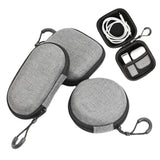 3 Pack Earbud Case BetterJonny EVA Hard Earphone Carrying Case Portable Storage Earbud Pouch Case Mini Earbud Pouch for Bluetooth Ear Buds USB Adapter Cable Coin Pouch Wallet (Grey)