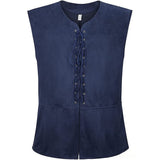 Retro Steampunk Vest Mens Lace-Up Waistcoat