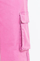 American Bazi Full Size Drawstring Wide Leg Cargo Pants Plus Size