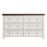 Farmhouse 6 Drawers Dresser for Bedroom,