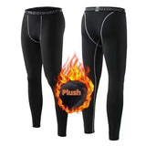 Autumn And Winter Fleece-lined Sports Tights Men
