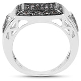 0.52 Carat Genuine Champagne Diamond .925 Sterling Silver Ring
