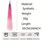 Laser Silk Women's European And American Ponytail Boxing Braid Color Wig