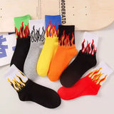 Best-selling Street-style Influencer Fashion Brand Flame-patterned Mid-calf Socks