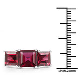4.87 Carat Genuine Rhodolite .925 Sterling Silver Ring
