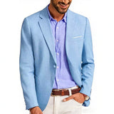 Mens Casual Blazer Single-breasted Slim-fit Suit Jacket
