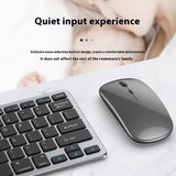 Wireless Keyboard Mouse Ultra-thin Suit Rechargeable Mute Bluetooth