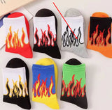 Best-selling Street-style Influencer Fashion Brand Flame-patterned Mid-calf Socks