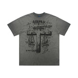 Printed Cotton Short-sleeved T-shirt Men's And Women's Bottoming Shirt Autumn And Winter