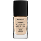 Wet n Wild Photo Focus Foundation Dewy Lumineux Liquid Foundation - Nude Ivory, Lightweight, Long-Lasting Makeup
