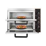 Heavy-Duty 3KW Electric Commercial Stainless Steel Double Deck Pizza Oven (SAK81427)