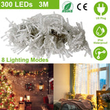 3M 300 LEDs String Curtain Light with Remote
