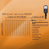 3m x 2m Cool White Waterproof Curtain Fairy String Lights with 8 Modes