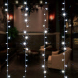 3m x 2m Cool White Waterproof Curtain Fairy String Lights with 8 Modes