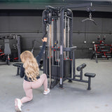 4 Stack Megatron Standard Jungle Gym - 2 Colors - Muscle D Fitness - Low Row, Lat Pulldown, Single Handle Hi/low Pulley, Double Hi/Low Pulley