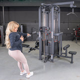 4 Stack Megatron Standard Jungle Gym - 2 Colors - Muscle D Fitness - Low Row, Lat Pulldown, Single Handle Hi/low Pulley, Double Hi/Low Pulley