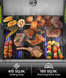 3 & 4-Burner Propane Gas Grills with Side Burners, for Outdoor Cooking, BBQ, Patio, Camping