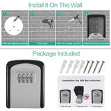 4-Digit Combination Password Wall Mounted Key Storage Lock Box