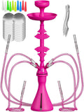 4 Hose Hookah set with everything Pink Hookah 4 Hose Set Mini Hookah Party Set with 50x Foil Big Silicone Bowl 10x Tips 4x Mouthpiece 4x Hookah Hose Tongs Hookah Kit