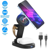 4-in-1 15W Foldable Magnetic Wireless Charging Station