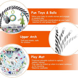 4-in-1 Baby Gym Play Mat Ball Pit with Pillow 18 Balls 9 Toys for 0-3 Years Old