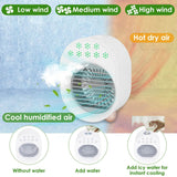 4-in-1 Portable Mini Desktop Water Mist Cooling Air Conditioner