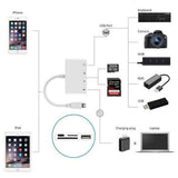 4-in-1 SD/TF Card Reader USB 2.0 Female OTG Adapter Cable