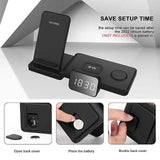 4-in-1 Wireless Charger with LED Digital Clock